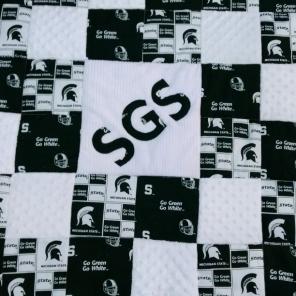 Michigan State baby quilt