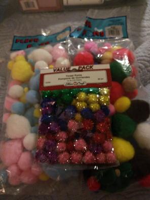 3 Bags of Pom Poms-Craft Supplies-NWT