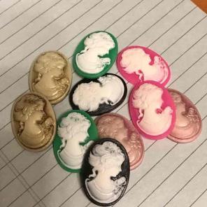 12 piece cameo resin for diy