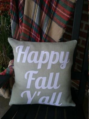 Happy Fall Y'all Pillow Cover 17x17