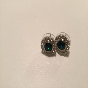Origami Owl Emerald Green Earrings