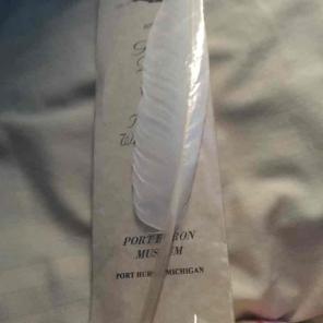 Goose quill pen and powder writing ink