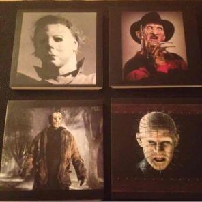 ICONS OF FRIGHT SET OF 4 HORROR COASTERS