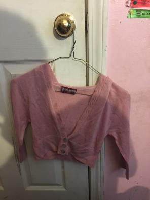 Pink hooded cardigan