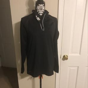 LAYER 8 BLACK 1/4 ZIP PULLOVER