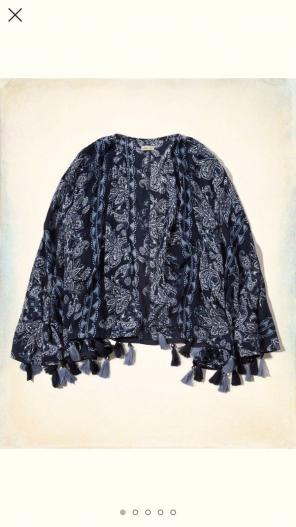 Hollister Tassel Open Kimono