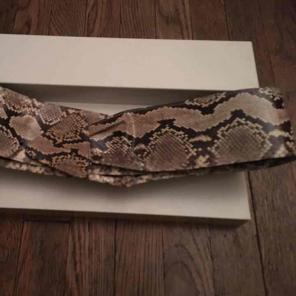 Snake belt snake skin