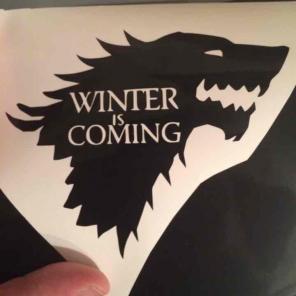 Game of Thrones grey stark decal