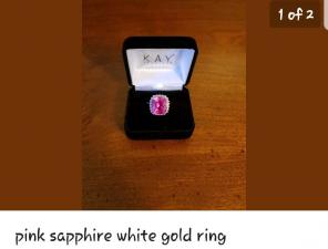 Pink Sapphire white gold Ring