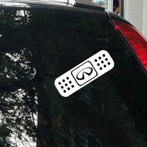 Sticker - Infiniti Bandaid - White