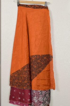 Orange Wrap Skirt