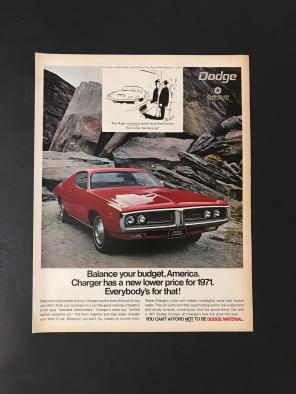 Vintage 1971 Dodge Charger Print Ad