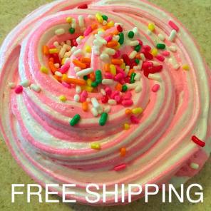 Strawberry vanilla swirl slime free ship