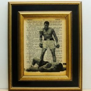 Muhammad Ali print vintage dictionary