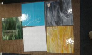 5-12"x12" Sheets of Stained glass