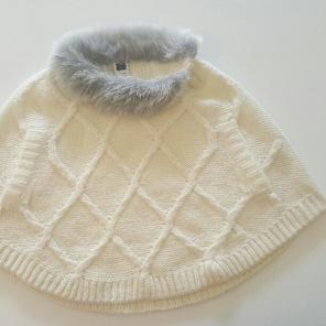 Janie Jack Baby Girl Sweater Cape 6-12