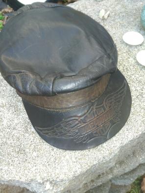 HARLEY DAVIDSON leather vintage hat