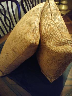 Gold Chenille Pillows x 2