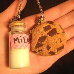 Cookies and Milk Made from POLYMER CLAY