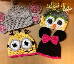 4 Baby Crochet Hats
