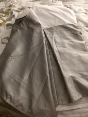 Light Grey Silk Queen Bedskirt