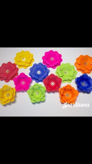 Color sample fiesta paper flower