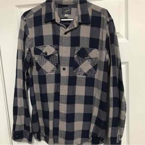 MEDIUM J. Crew shirt grey/blue