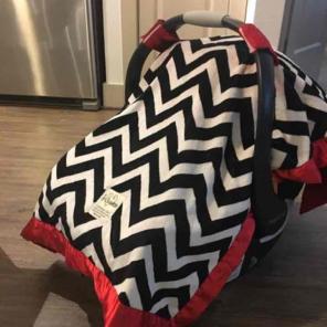 My Blankee car seat cover chevron stripe