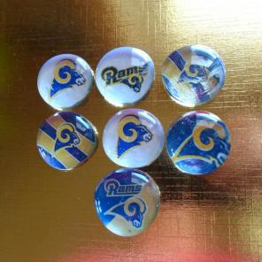 Los Angeles Rams glass bead magnets