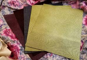 4 Flat Microdot Textured Leather Panels
