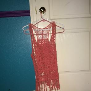 Pink Crocheted Tank