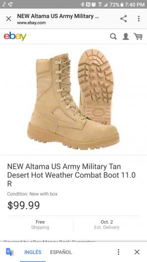 Military boots
