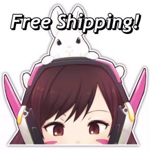Peeking D.va Car Window Decal Sticker