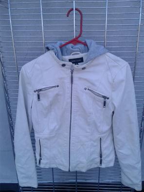 White hooded jacket