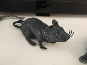 3 Halloween Prop Rubber Rats
