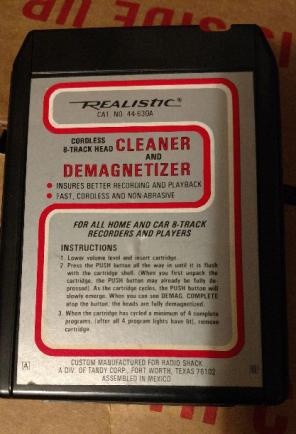 8 track head cleaner demagnetizer
