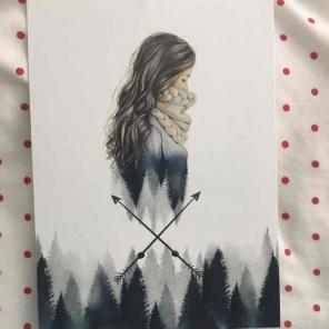post card illustration