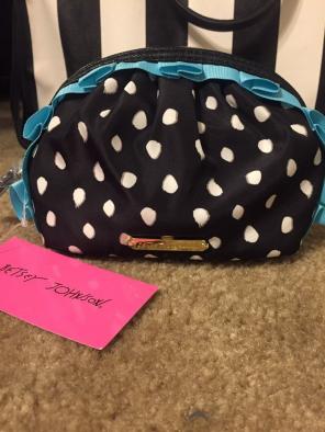 Betsey Johnson "ruffle" cosmetic bag