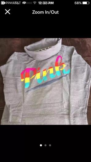 VS PINK RAINBOW COWL NECK