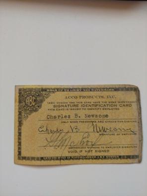 ACCO Products, Inc. Signature ID Card