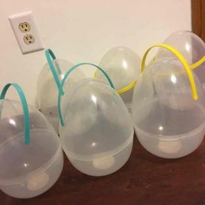 10" clear plastic Easter eggs
