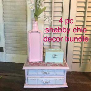 4 items : Shabby Chic Decor Bundle