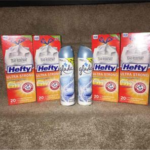 Hefty Kitchen Trash Bags & Glade Spray