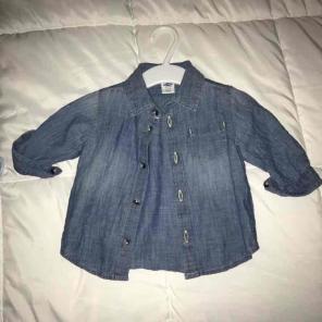 Chambray roll up sleeve shirt