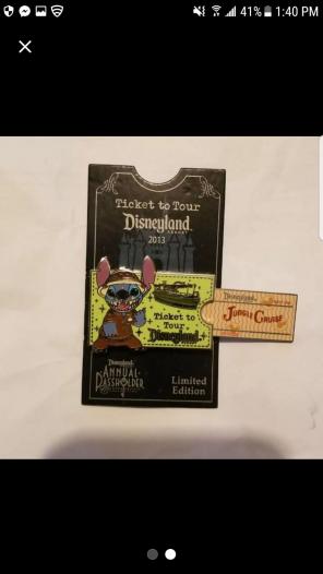 Annual passholder disney stitch pin
