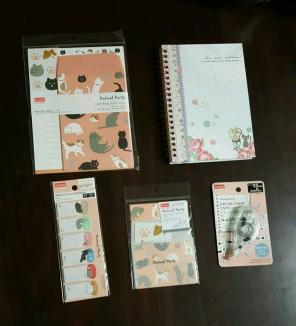 Daiso Japan: Animal Party; Cat Set, 5pc.