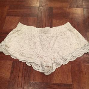 White Lace Shorts