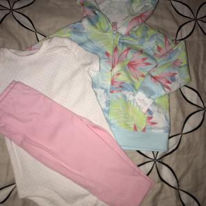 Carters Baby Girl Sweater Top Pant 12M