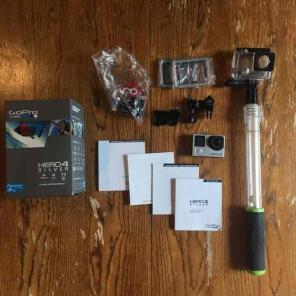 GoPro Hero 4 Silver with Extension Pole