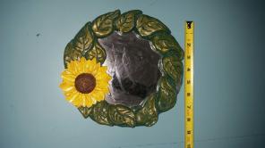 Plaster Sunflower Mirror